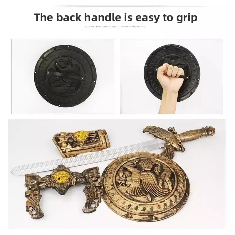 Children's Toy Armor Knight Set Boy's Ancient Dragon Knight Costume Warrior Outfit Includes ield And Sword for Kids