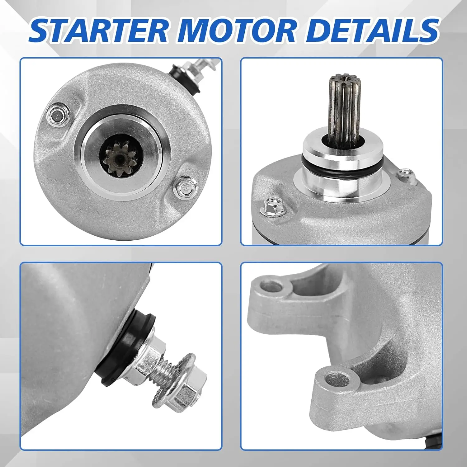 Starter Motor with Relay Fit For  Kawasaki ATV Brute Force 750/650, UTV KRF750/KRT750/ KRF800/ KRT800, Replace 21163-0037