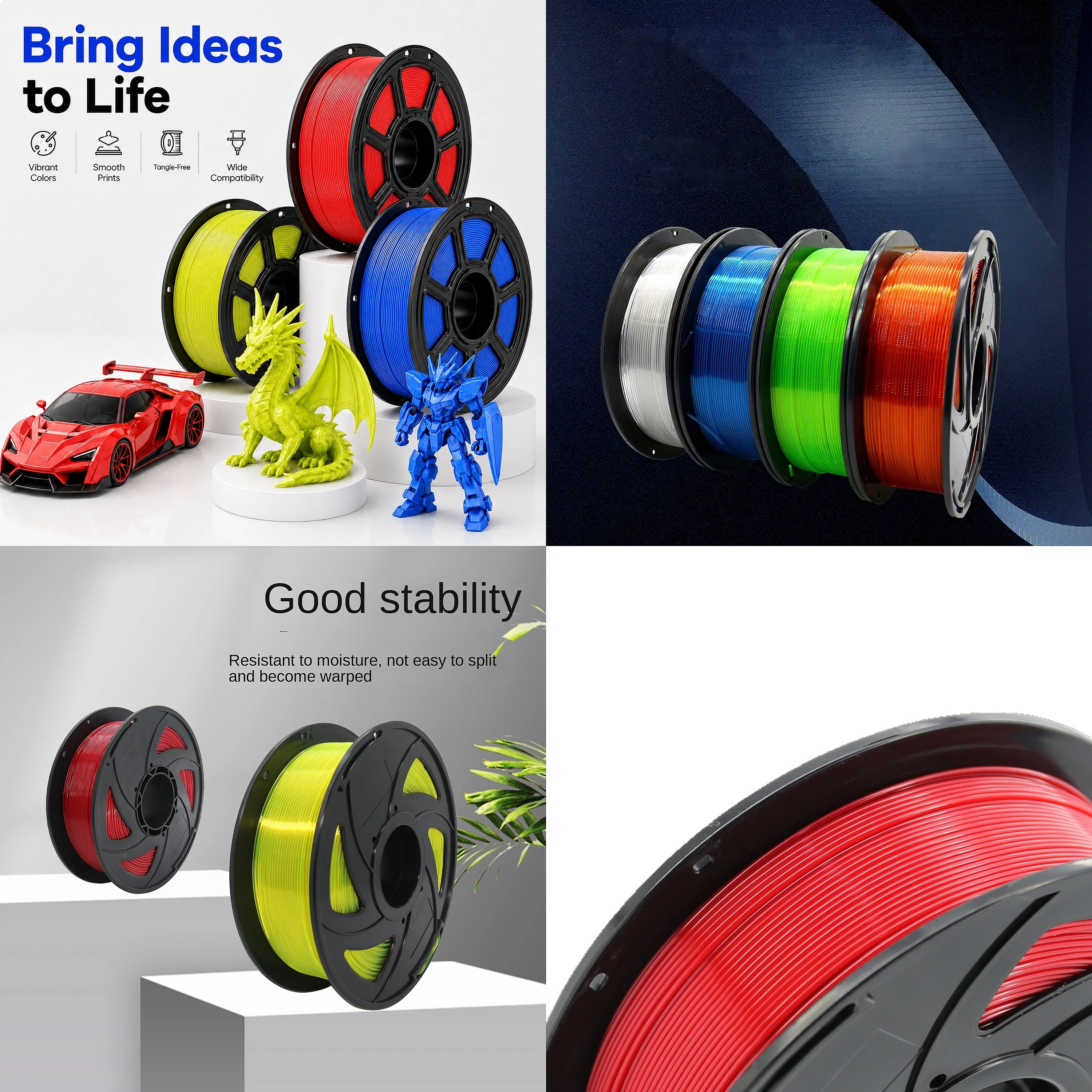 Industrial Grade PETG Filament 1.75mm/3.0mm Carbon Fiber/HS  Plastic Rods for  3D Printer