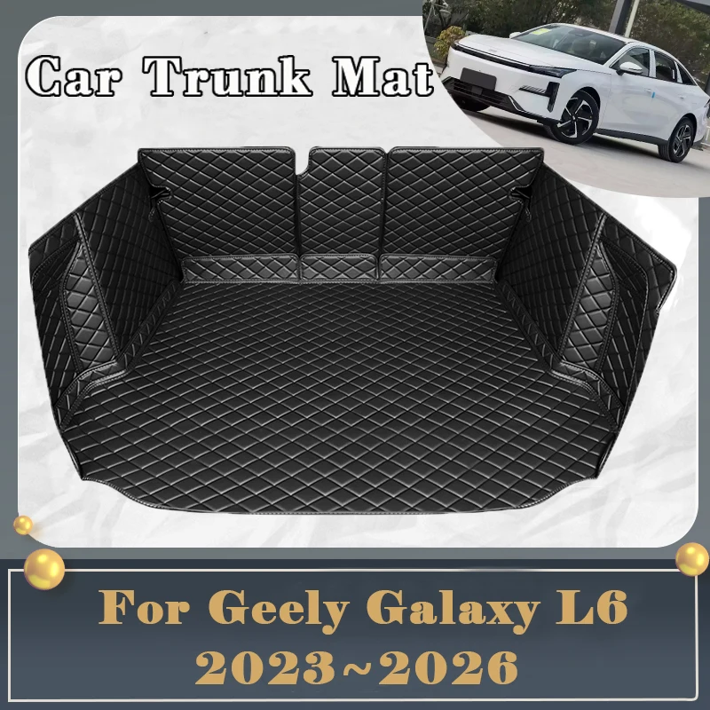 

Car Trunk Mat For Geely Galaxy L6 2023 2024 2025 2026 Dirt-resistant Fully Trunk Mat Luxury Rear Cargo Tray Car Auto Accessories