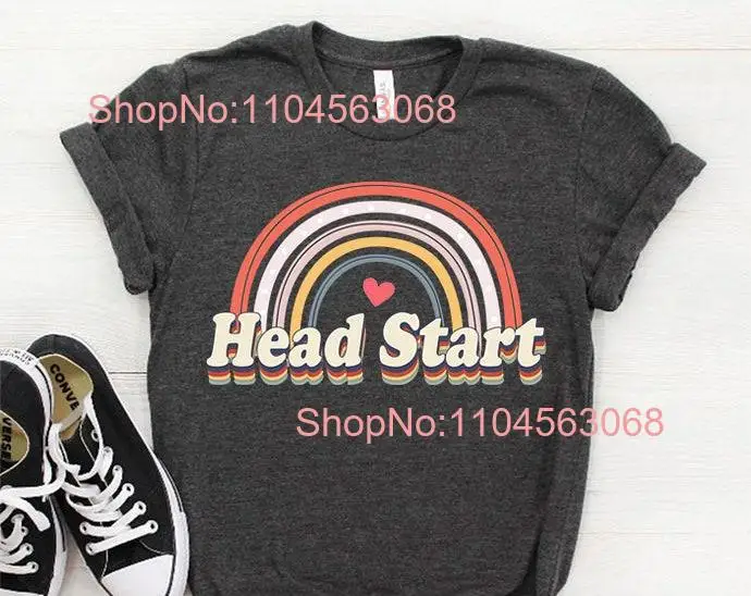 

Футболка Head Start для раннего учителя, образования, образования, дошкольного возраста, дошкольного возраста, с длинными или короткими рукавами
