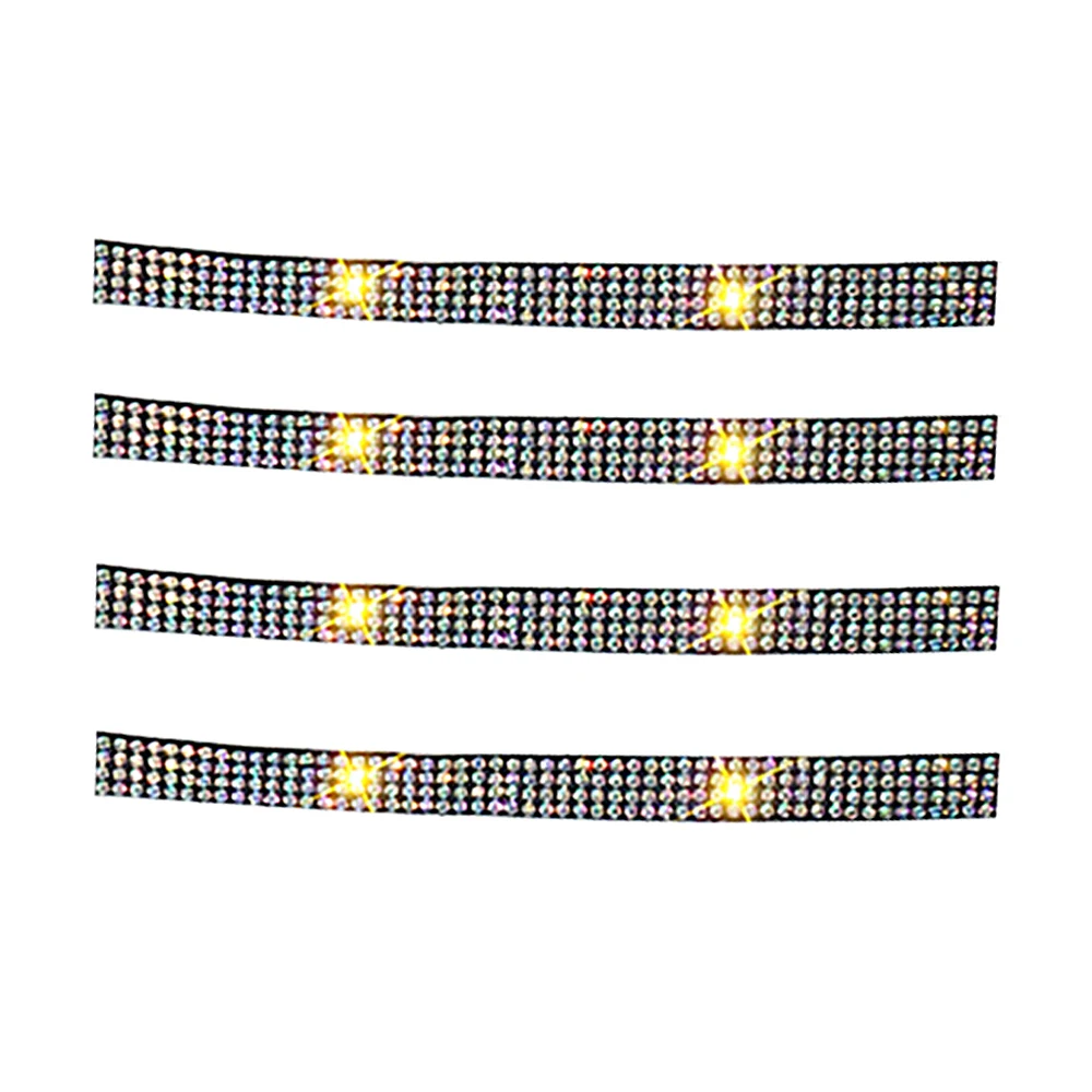 4X Rhinestone Car Sticker Decoration Auto Multi-function Threshold Protect Stickers Tape Car Protection Scratch-resistant 90cm