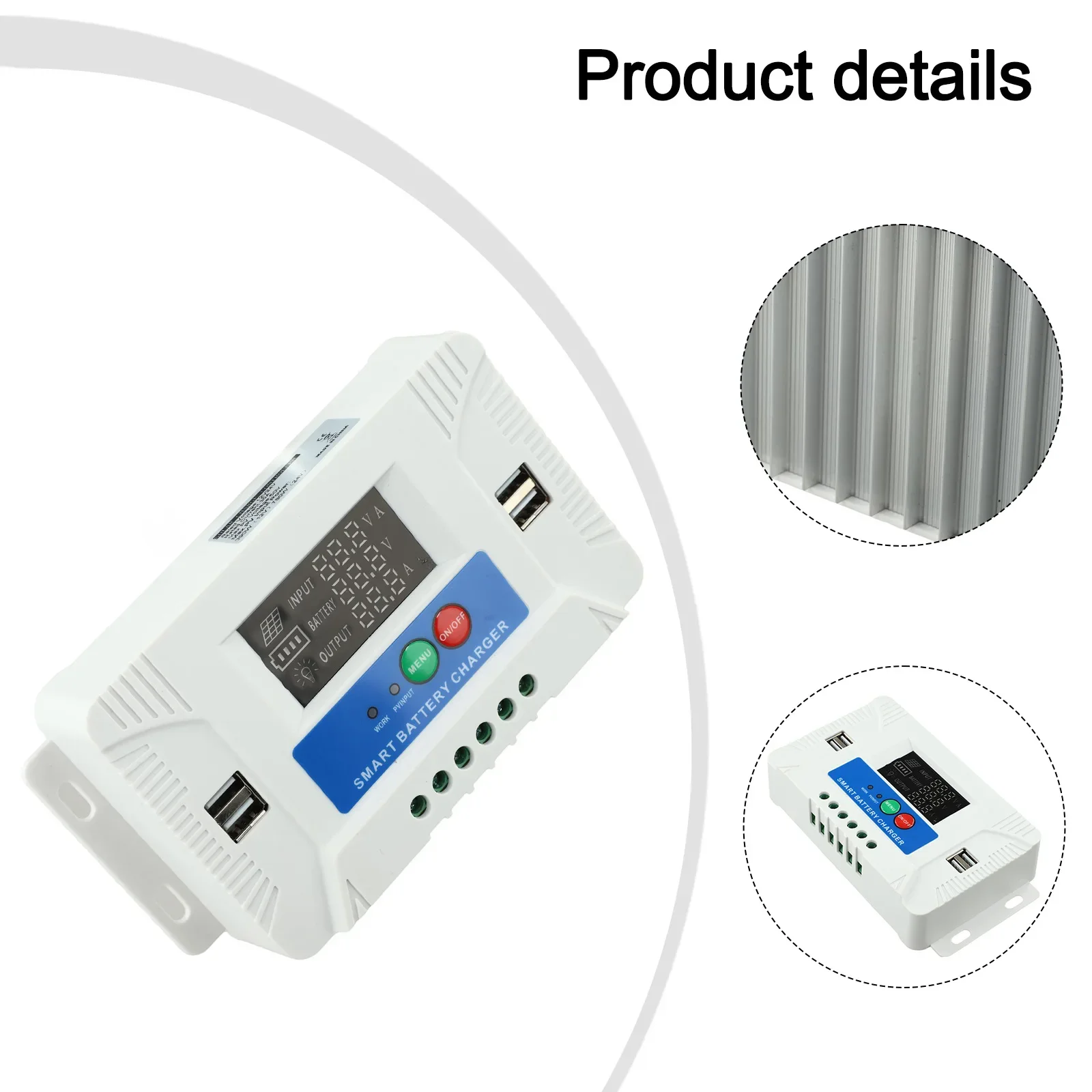 Protection Features For Solar Systems LCD Display Solar Regulator Solar Charge Controller 3-Stage Charge Management