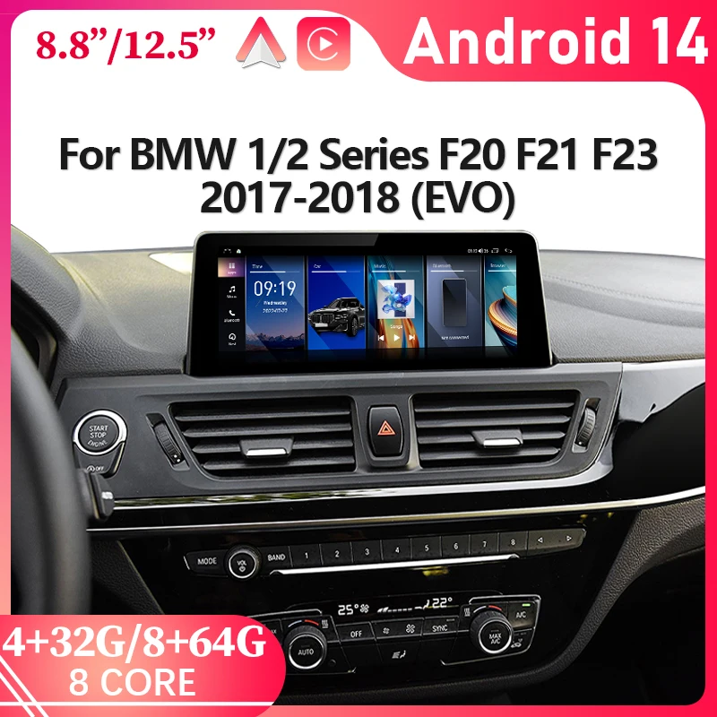 

Car Radio Carplay For BMW 1 Series F20 F21 EVO Android 14 Android Auto 8 Core Car Video Player Car Multimedia Player Navigation