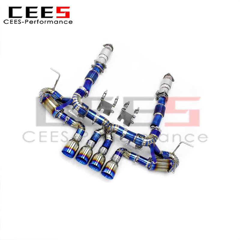 cees Catback Exhaust catted Downpipe For Chevrolet CORVETTE C8 Z06 2019-2024 Titanium Exhaust Pipe Valvetronic Muffler System