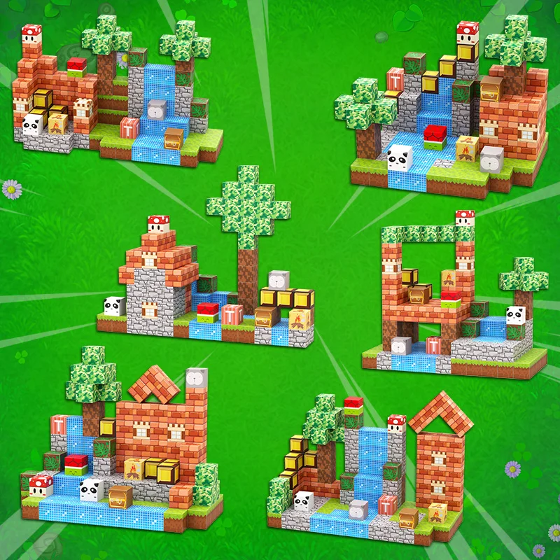 150 ชิ้นสร้างแม่เหล็ก Windmill Falls บ้าน - ของเล่นแม่เหล็กสําหรับ Montessori เด็กวัยหัดเดินของขวัญวันเกิดคริสต์มาส - ของเล่นประสาทสัมผัส STEM