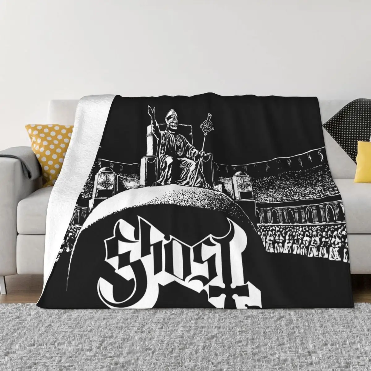

Ghost 001073 Плюшевое одеяло до колена Пляжное одеяло Парные одеяла Персонализированные одеяла Плед