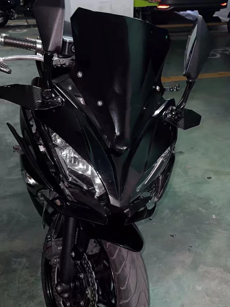 Motorcycle Winglets For Kawasaki Ninja 650 ER6F 2017 2018 2019 Accessories Front Fairing Aerodynamic Wing NINJA 650 ER-6F Carbon