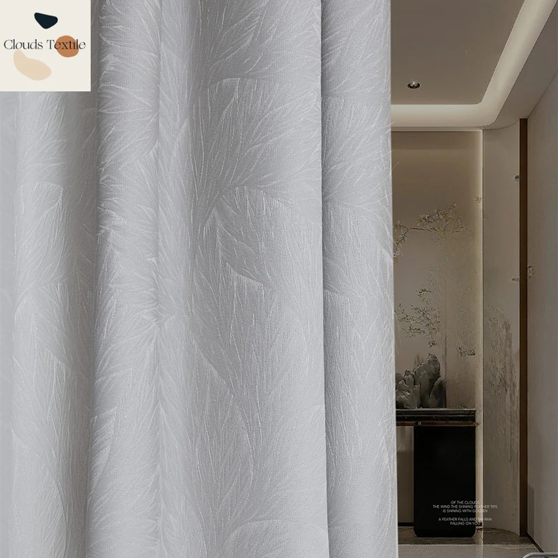 

High Precision Jacquard French Custom Size Curtains for Living Dining Room Bedroom Light Luxury Modern Simple Blackout 2024 New