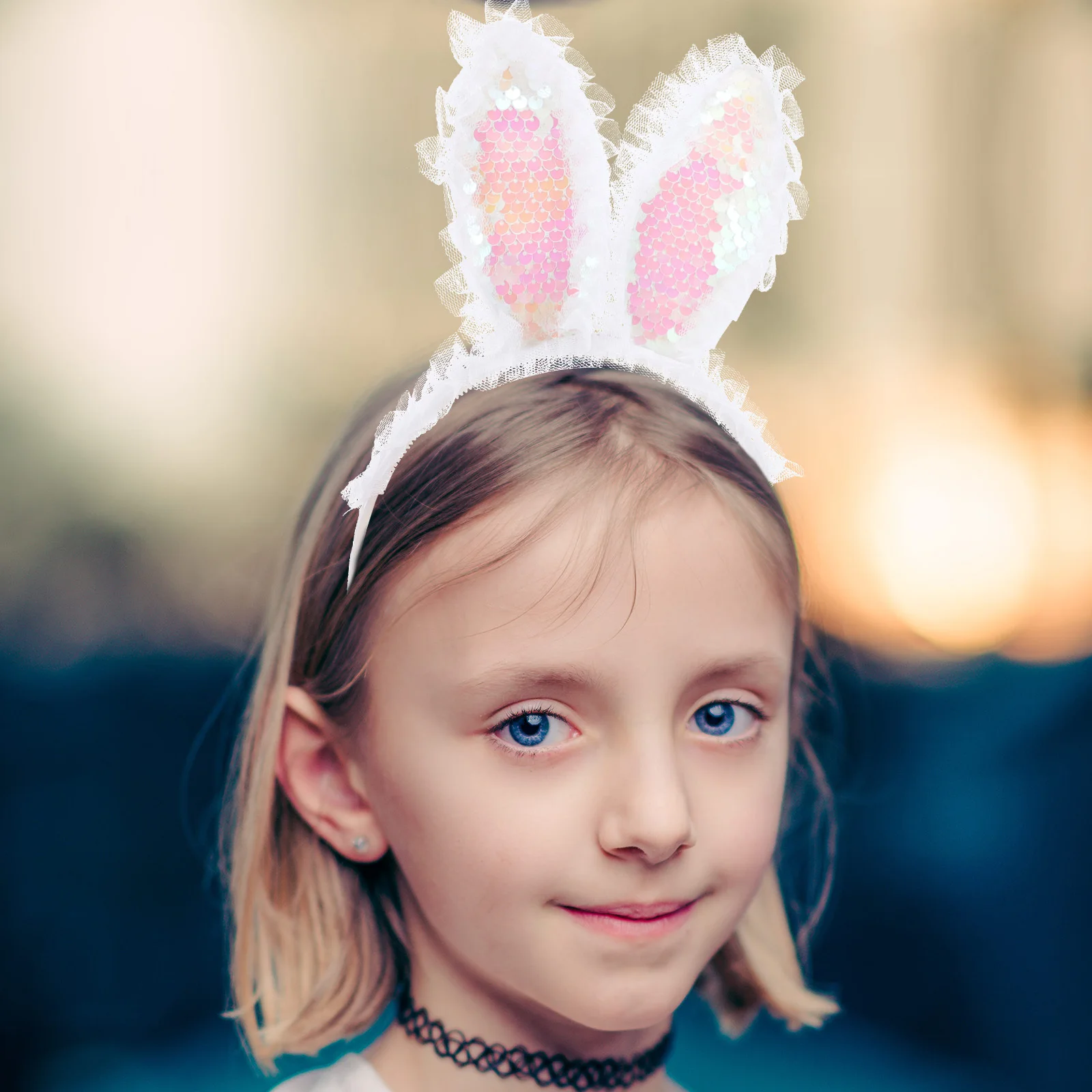 

4Pcs Bunny Ear Headbands Stylish Glitter Easter Headpiece Party Costume Hair Accessory for Women Ears Headband