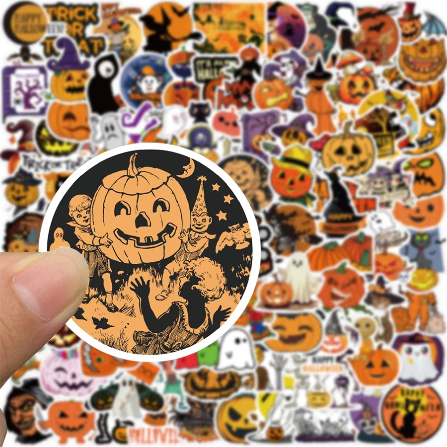 50 Stuks Halloween Stickers Multi Stickers Bagage Feestdecoratie Stickers Halloween Waterdichte Stickers Decoratie Sticker