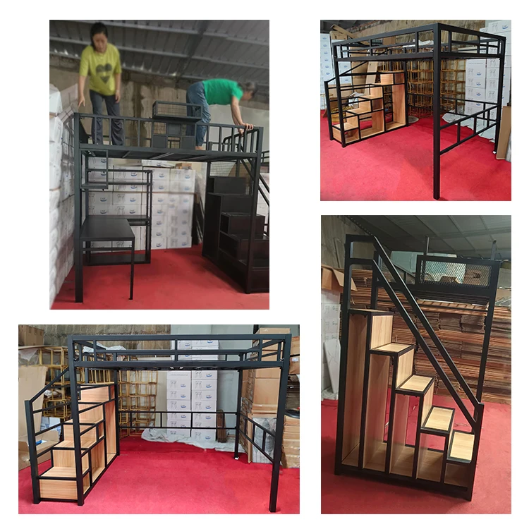Personalizado nórdico multi-função economia de espaço tamanhos diferentes cama loft de ferro pendurado estrutura de cama de metal