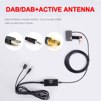 For Universal Signal Head DAB DAB+ Antenna With USB Adapter European Android Car Radio GPS Stereo Receiver Player