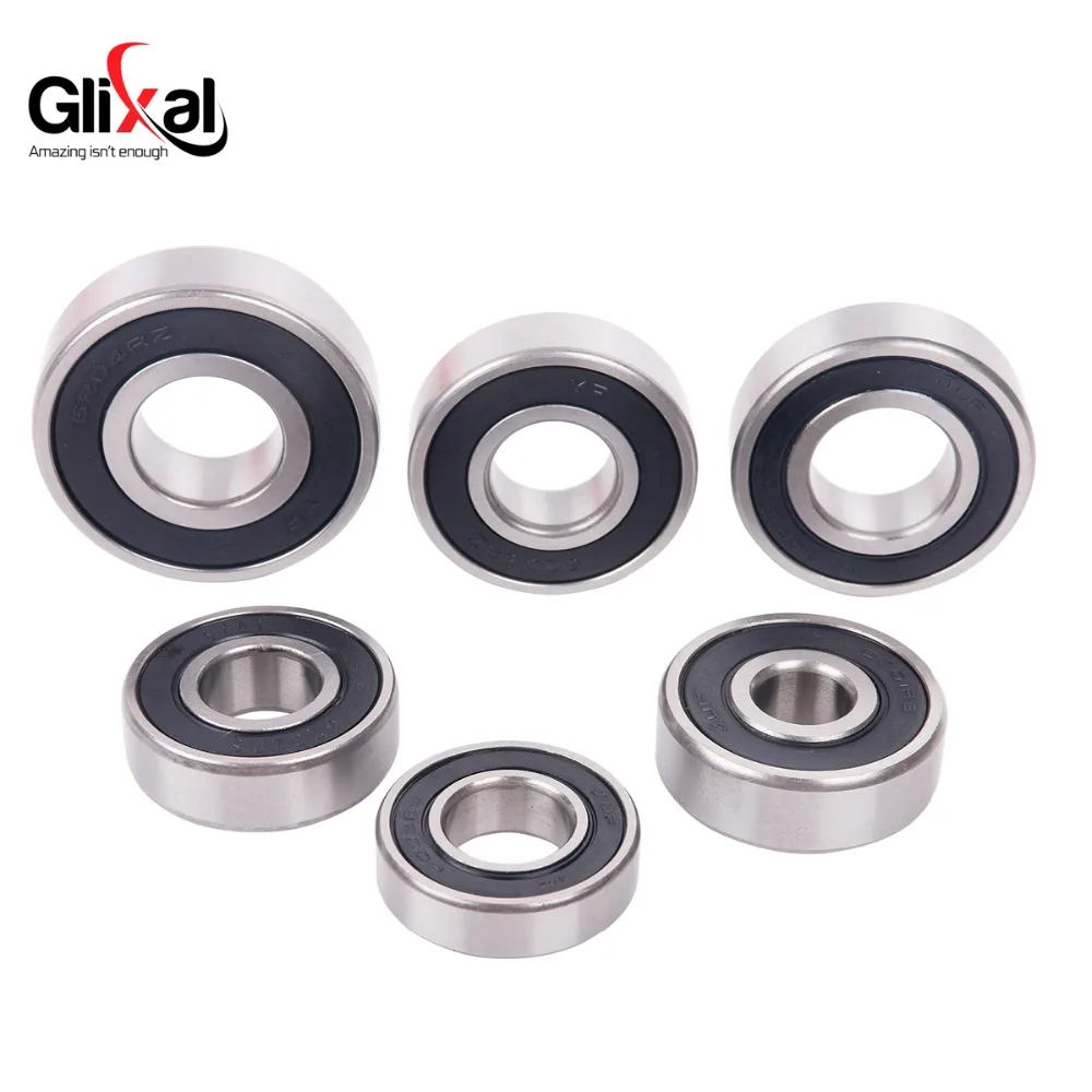 Glixal GY6 125cc 150cc Transmission Gearbox Bearing Set for Chinese 4-Stroke 152QMI 157QMJ Scooter Moped ATV Go-Kart