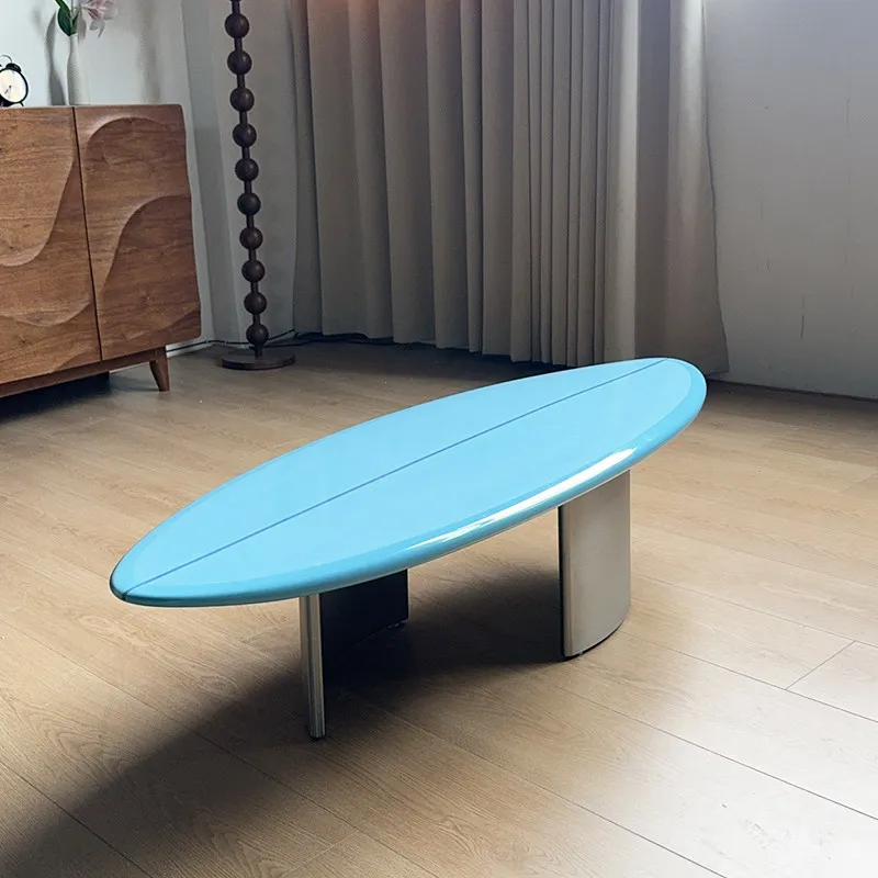 Living room size apartment surfing coffee table, stainless steel coffee table