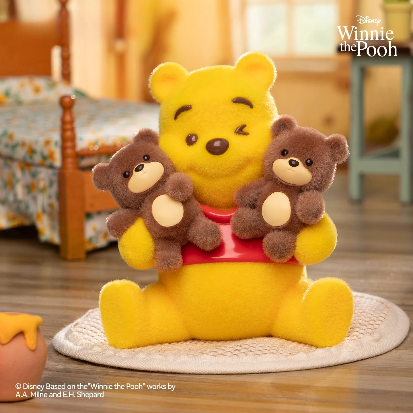 Caja ciega de Winnie de Disney The Pooh Happy Moments, figura coleccionable de dibujos animados, Idea de regalo de cumpleaños, decoración de escritorio, regalo de dibujos animados