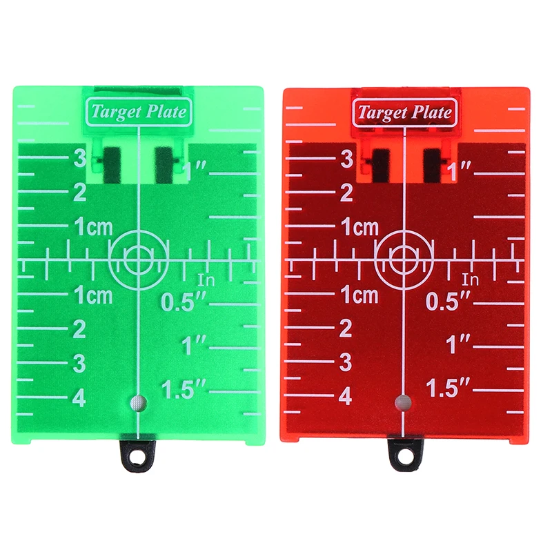 1pc Inch/cm Laser Target Card Plate For Green/Red Laser Level Can Be Hanging On Wall & Floor 11.5cmx7.4cm