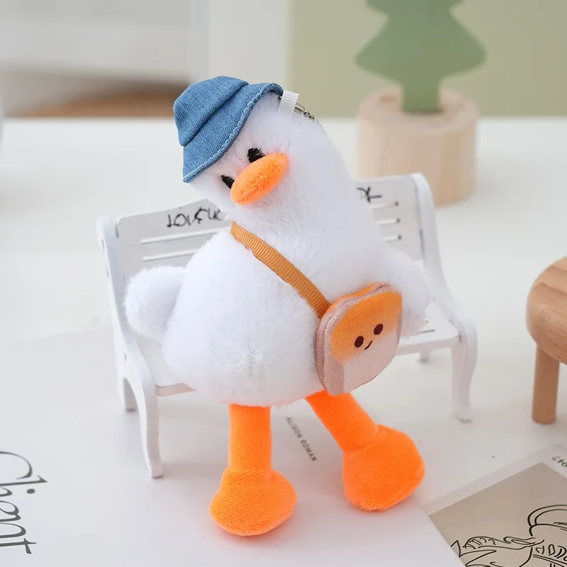 พวงกุญแจตุ๊กตาเป็ดน้อยน่ารัก ตุ๊กตาสัตว์นุ่มนิ่ม จี้ห้อยกระเป๋า ของตกแต่งรถ สำหรับเด็กชาย เด็กหญิง คู่รัก พวงกุญแจ จี้ห้อยสำหรับคนรัก