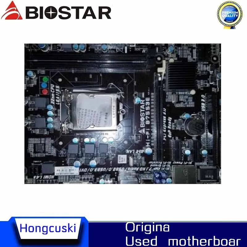 BIOSTAR Hi-Fi B75S3E Original Desktop B75M M-ATX Motherboard B75 LGA 1155 DDR3 16G SATA3 USB3.0 Micro ATX