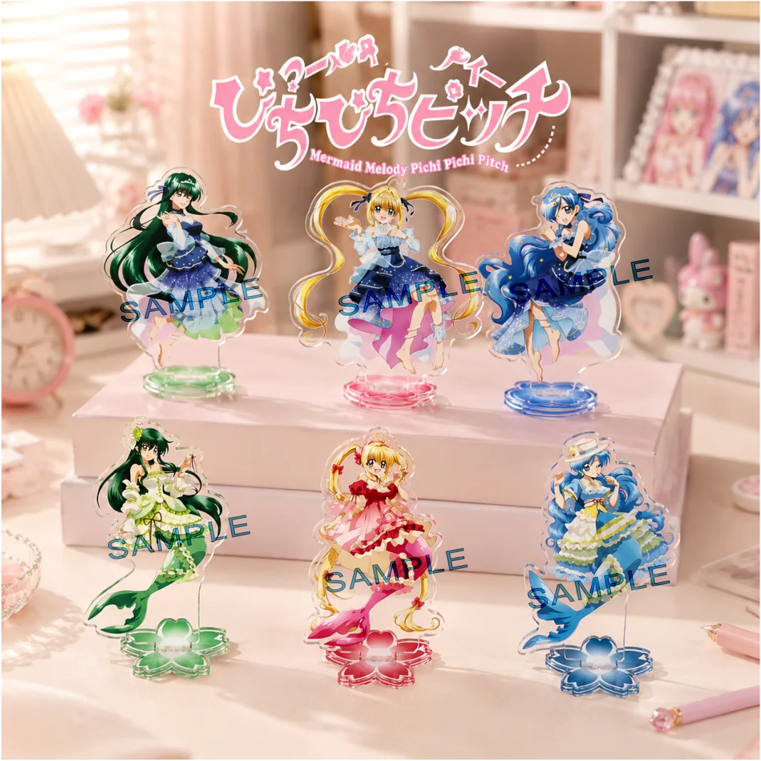 Mermaid Melody Pichi Pichi Pitch Acrylic Stand Keychain Nanami Lucia Hanon Hosho Anime Figure Desktop Table Decor Products  13cm