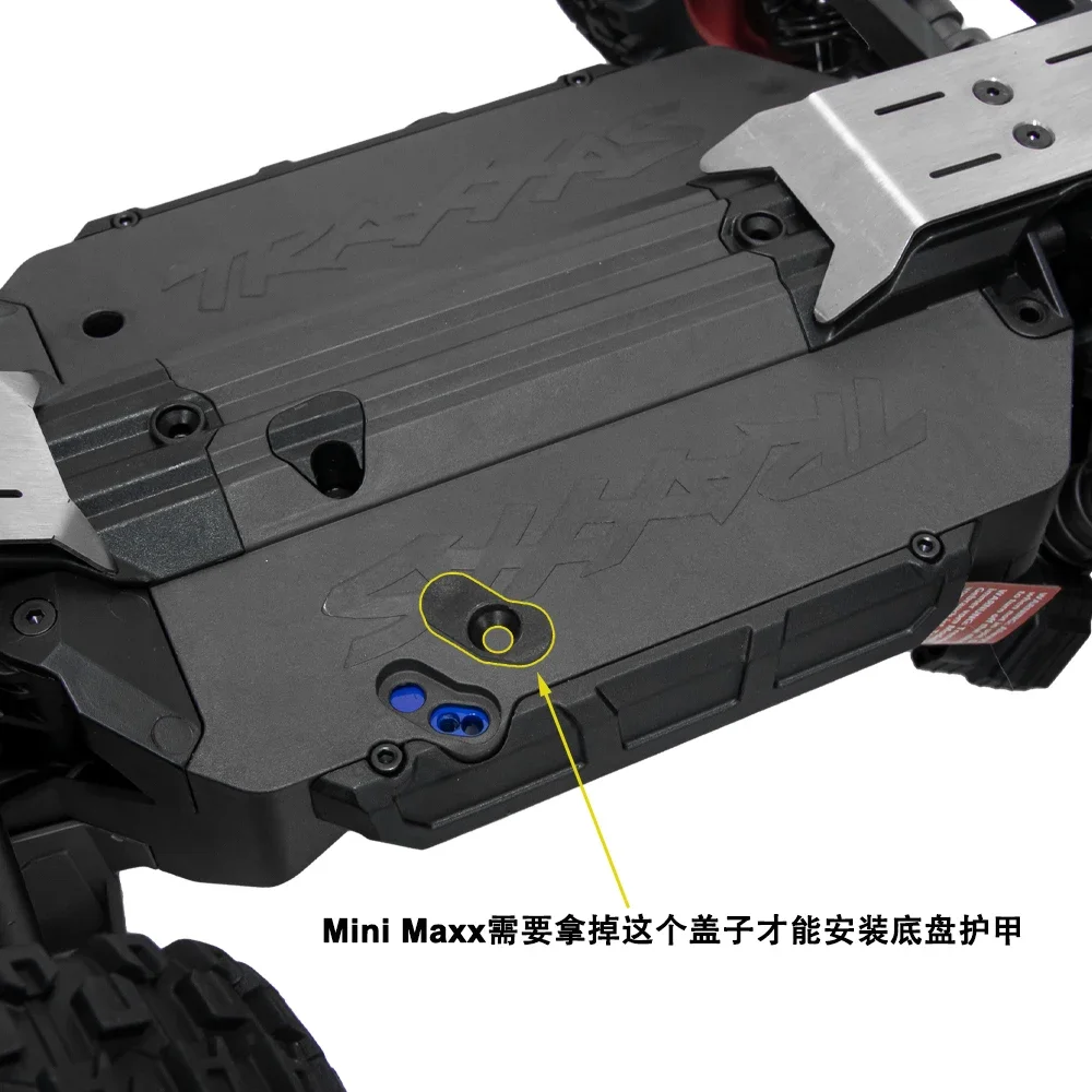

Stainless Steel Skid Plate Chassis Protection Kit for 1/16 Trxs Mini Maxx 107154-1 and Mini XRT 108076-1 Upgrade Parts