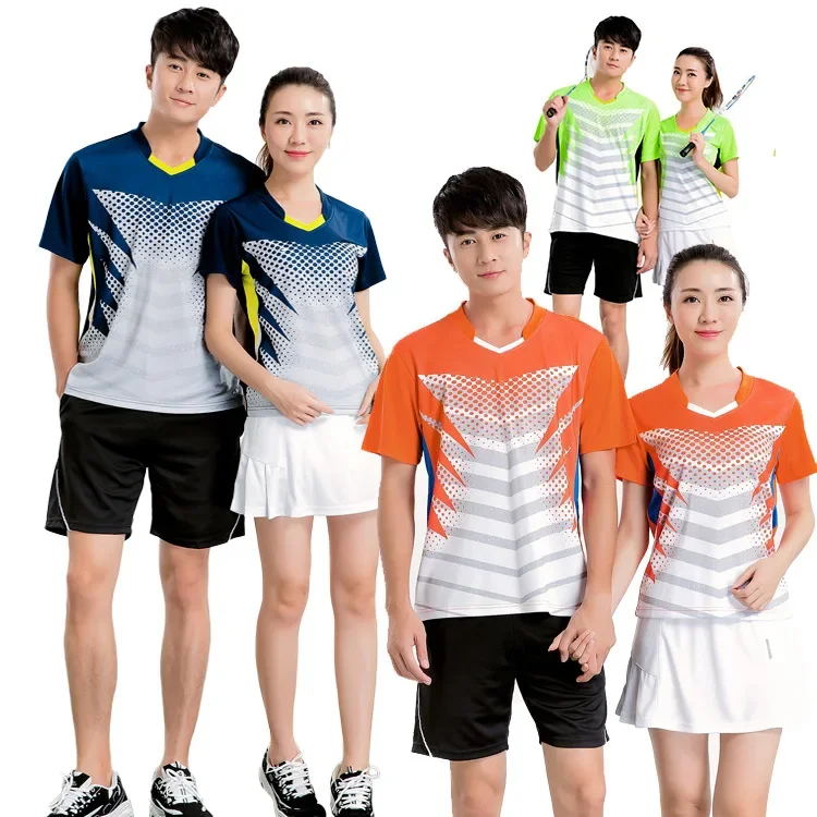 

Мужские/женские теннисные майки, спортивная рубашка badmitnon/Одежда для настольного тенниса, теннисные костюмы рубашка + шорты для мужчин, Мужская теннисная одежда