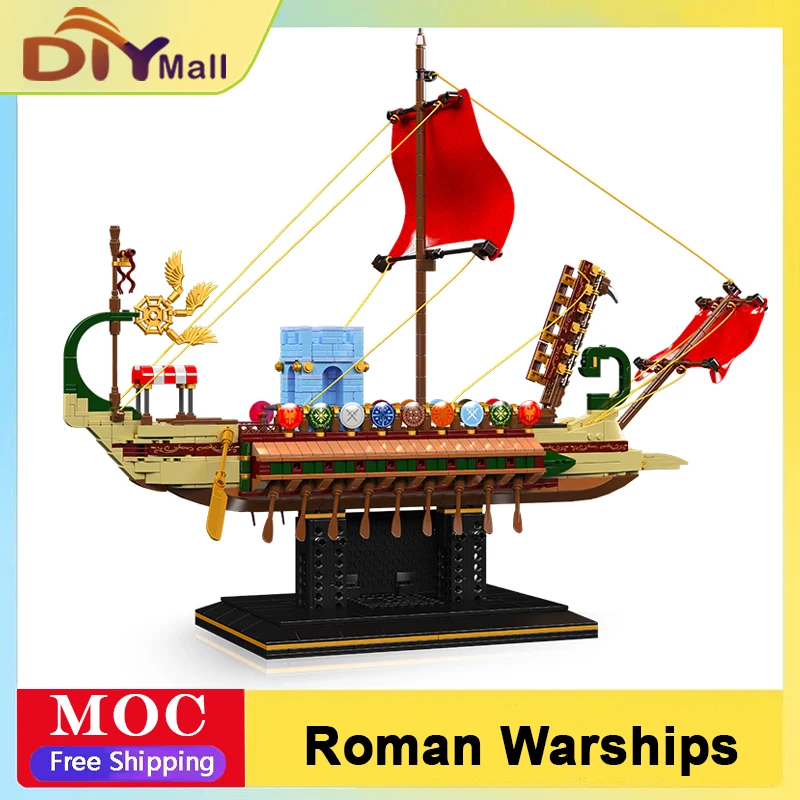 

Mould King 10156 Classic Sailing Ship Model Building Kit Roman Warship DIY Bricks Set for Adult Collectors Display Gift