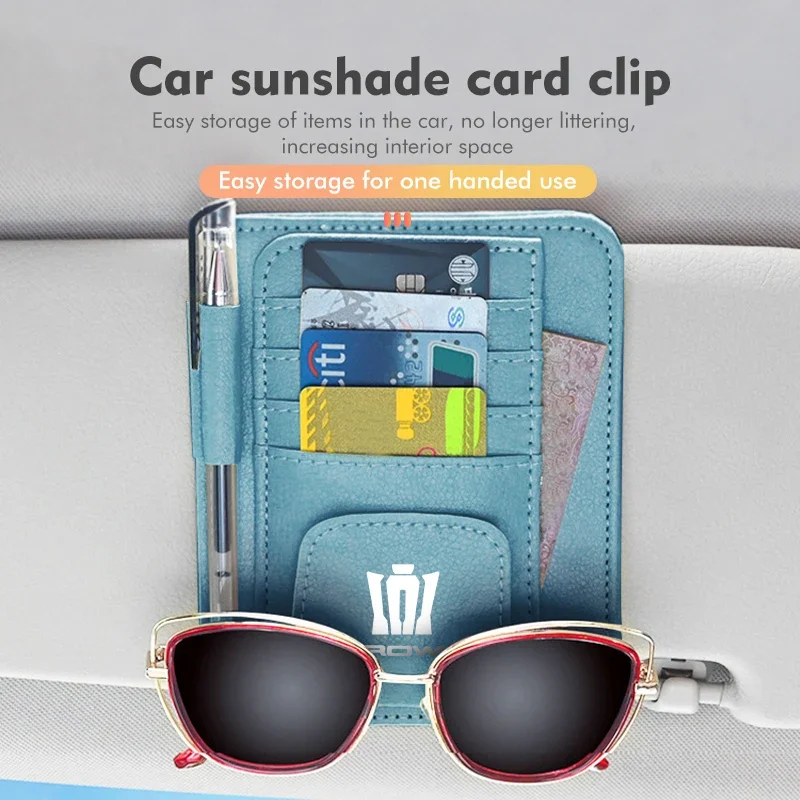 Car Sunshade Card Package Holder Sunglasses Ticket Card Clip For Toyota Crown Yaris Corolla Prius Auris CHR Land Cruiser RAV4