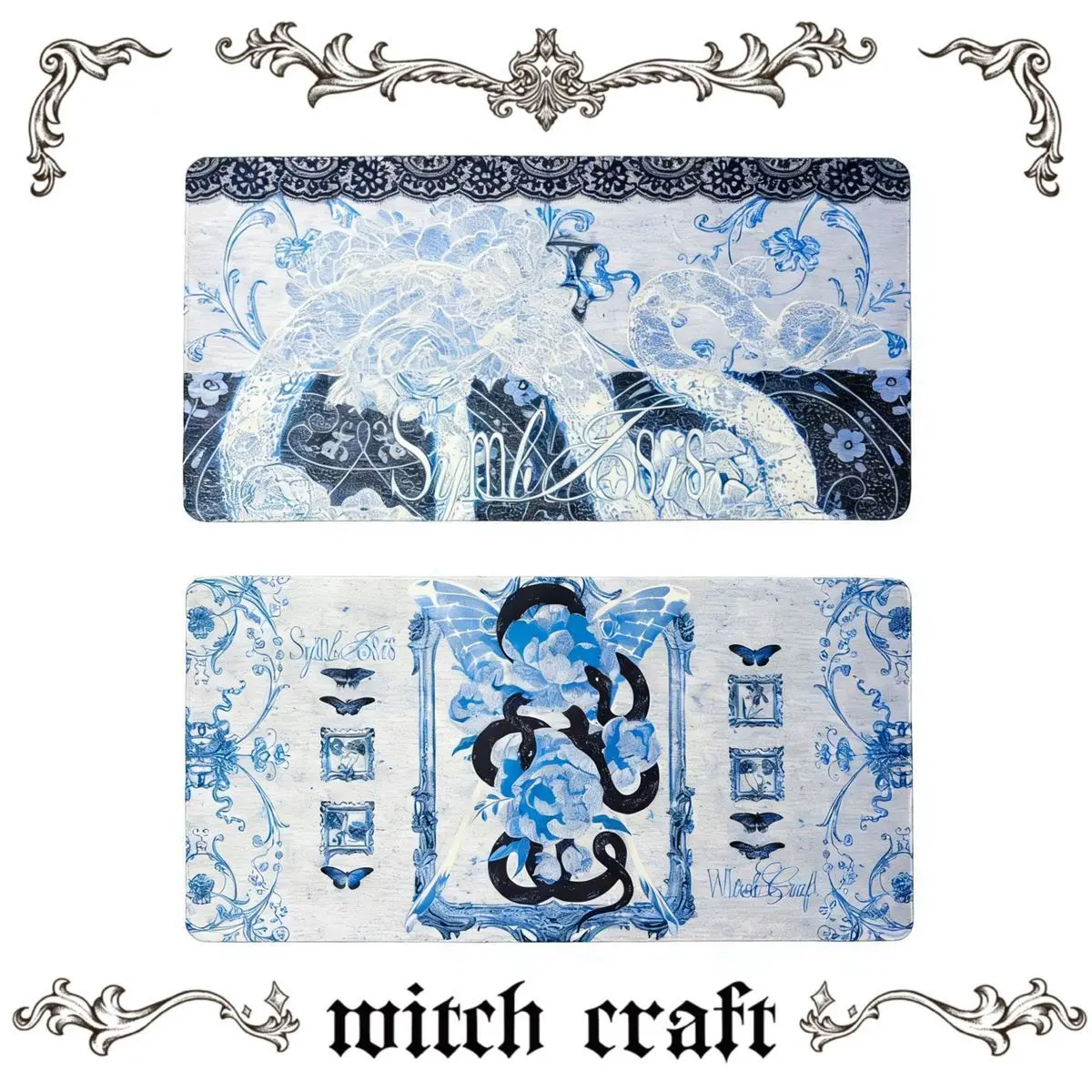 Gothic Style Dark Subculture Leather Mouse Pad Non-Slip Waterproof Desk Mat Comfortable Office Game Mousepad Desk Mat PC Laptop