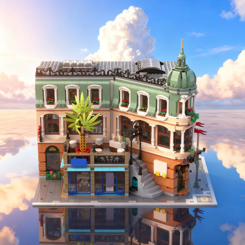 

4220pcs MOC Boutique Hotel Modular Streetscape Model Building Blocks DIY Gift Creative Collectible Display Decor Premium Adult