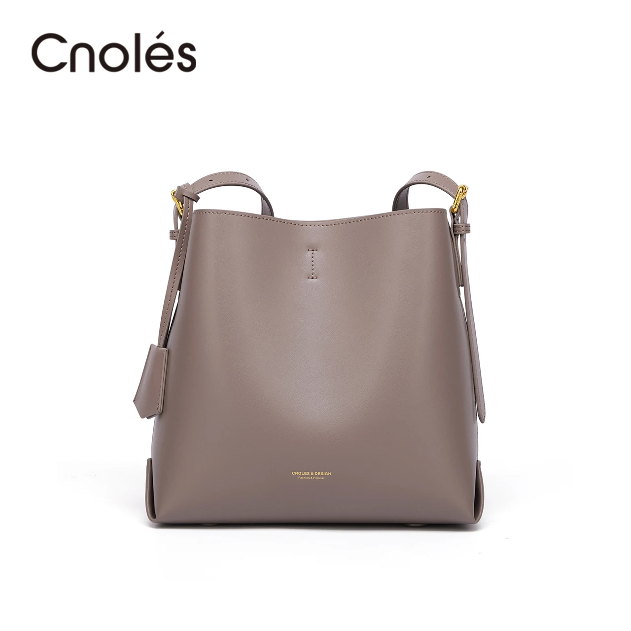 Cnoles Women Soft Bucket Bag Shoulder Bag Fashion Ladies Split Cow Leather Female Luxury Crossbody Bags