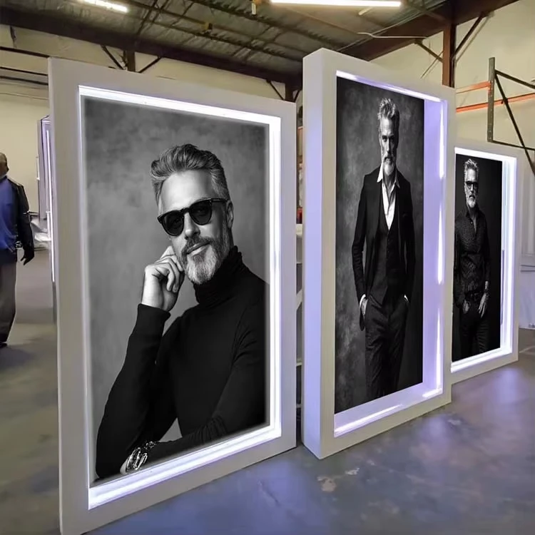 

Light Emitting Diode Neon Frame with Picture Poster Photo Booth Photography Background Wedding Birthday Ornament Decoration