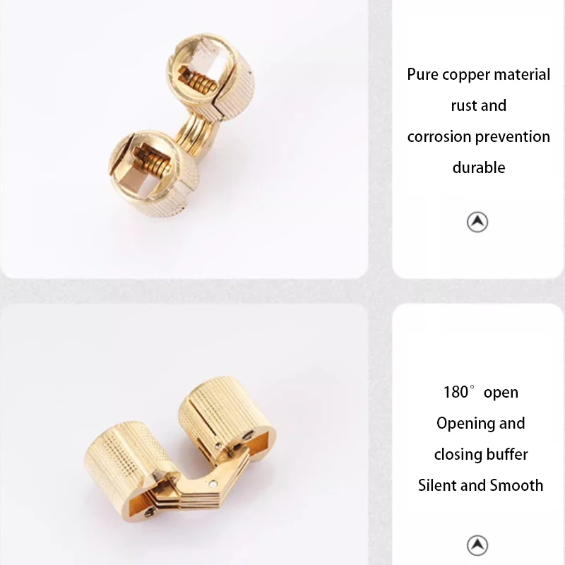 8-18 مللي متر غير مرئية كلمة واحدة المفصلي النحاس النقي أخفى المفصلي ل صندوق خشبي هدية صندوق مجوهرات إكسسوارات الأجزاء الداخلية للكمبيوتر الصغير #5