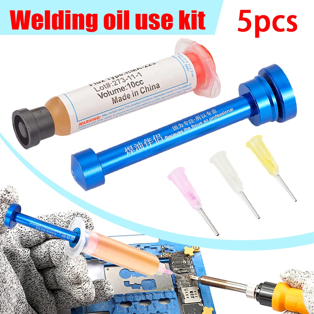 

Инструмент для подачи паяльной пасты из алюминиевого сплава с 3 дозирующими иглами для нанесения флюса