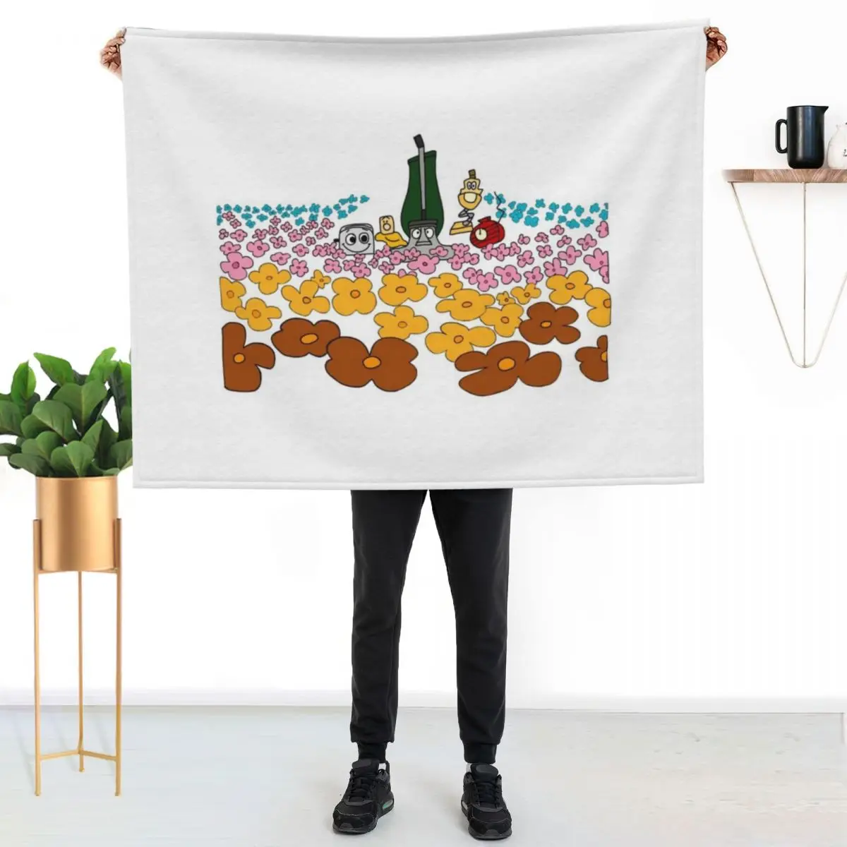 

The Brave Little Toaster - Flower Field Throw Blanket Warm Flannel Blanket for Couch Chair Bedroom