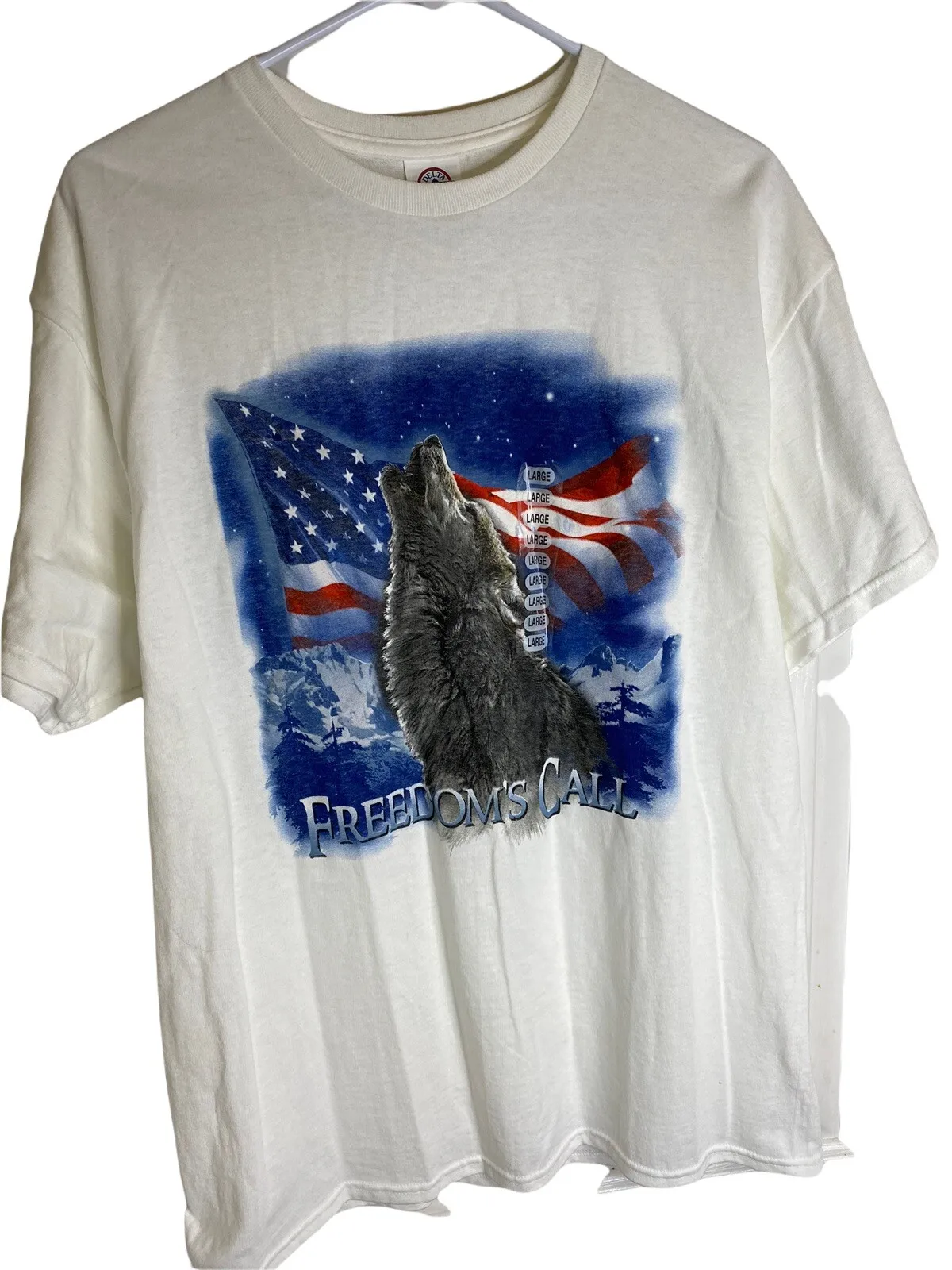 Freedom's Call Men's Large White TShirt NWOT
