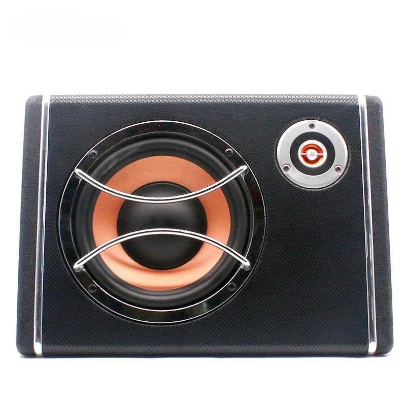 

High-power car audio modified trapezoidal ultra-thin 12V active 8-inch car subwoofer