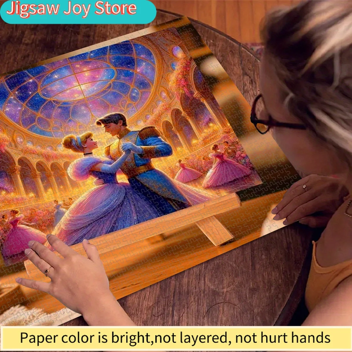 500/Disney  DIY Jigsaw Puzzle, Paper Puzzle, Adult Puzzle, Cinderella Prince Romantic Waltz Palace Ball, Suitable for Home Lei