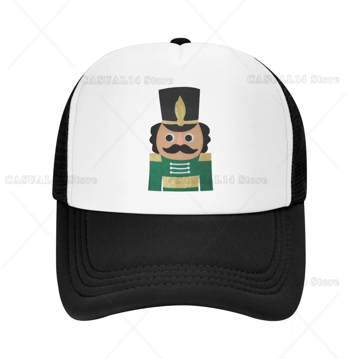 

Classic Christmas Nutcracker Cartoon Soldier Toy Trucker Hat Women Men Adjustable Unisex Baseball Cap Outdoor Snapback Caps