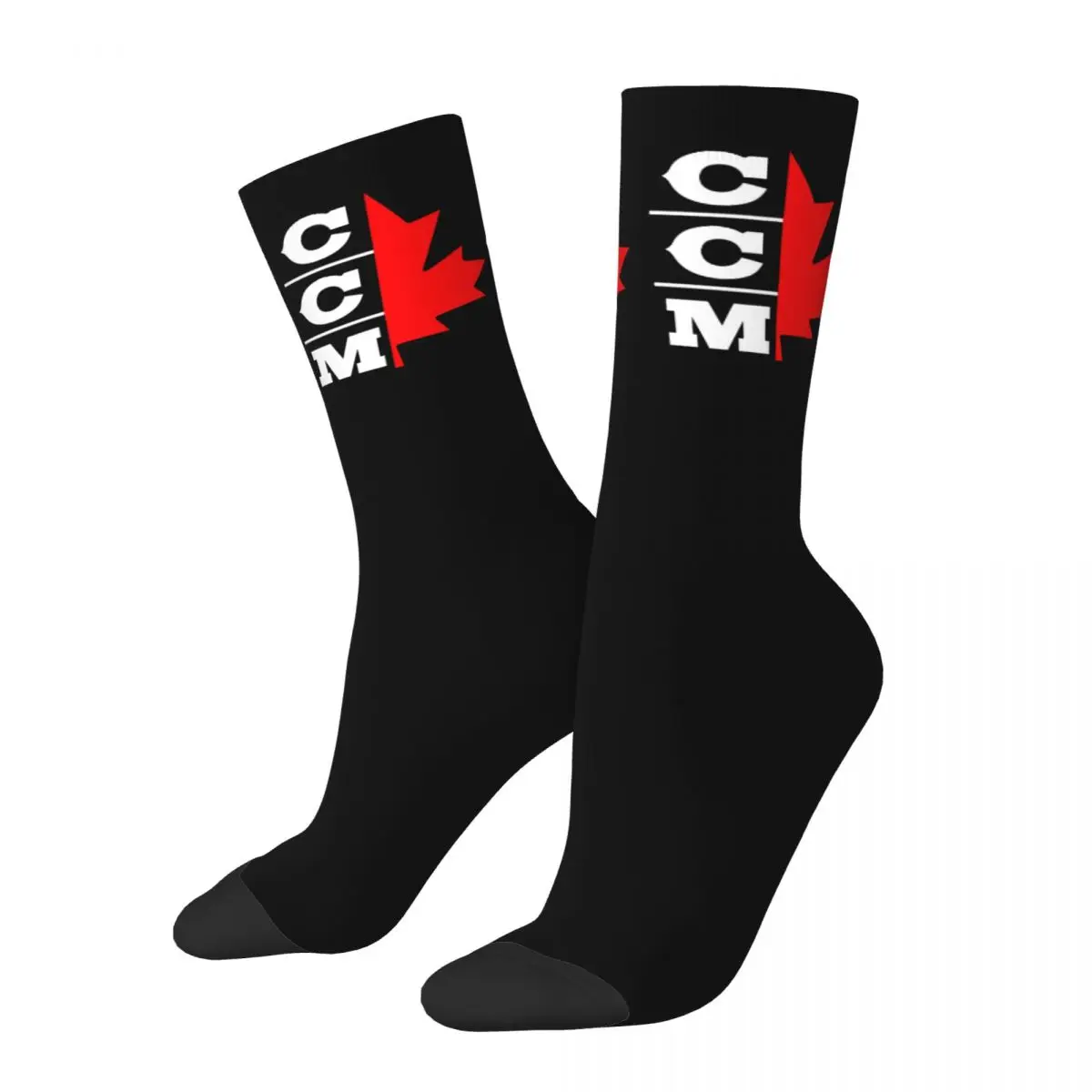 Winter Warm Funny Men's Women's CCM Canada Logo Ice Hockey Socks Sweat Absorbing Middle Tube Socks