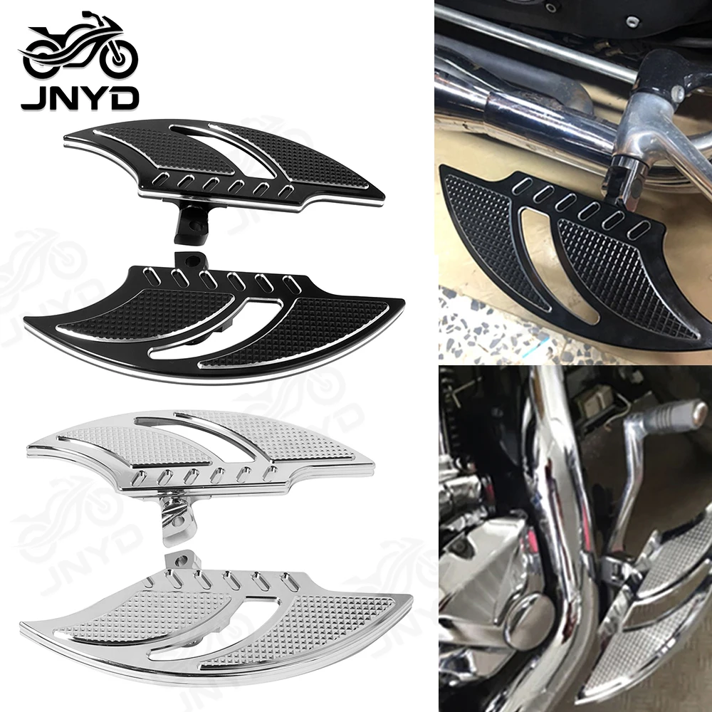 JNYD Motorcycle Rear Floorboards Foot Pegs Footrest Pedal Aluminum For Harley Touring Electra Road Glide Dyna Sportster 883 1200