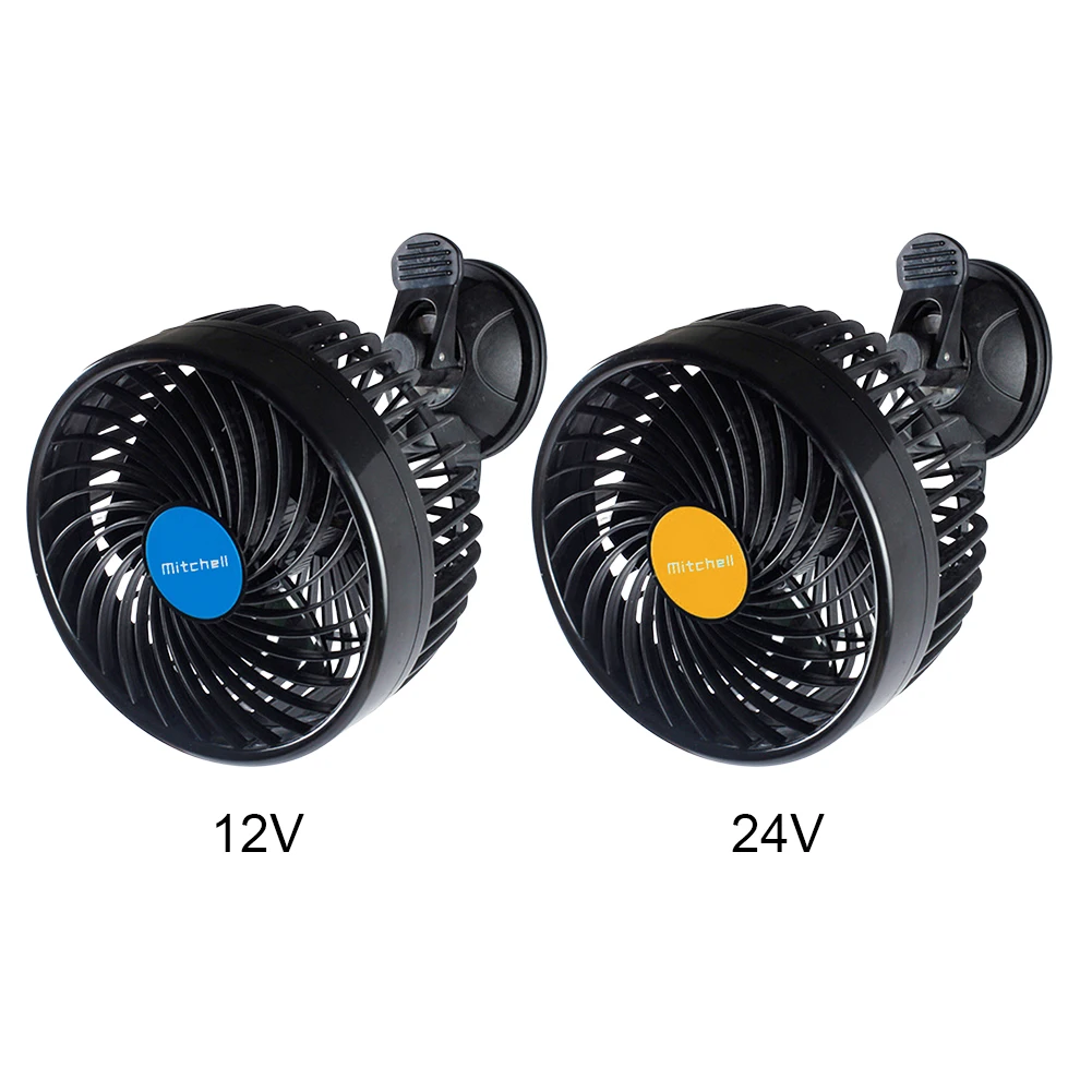 

12/24V Auto Ventilation Fan Strong Wind Air Circulator Fan Adjustable Electric Car Circulator Single Head Sucker for Vehicle SUV
