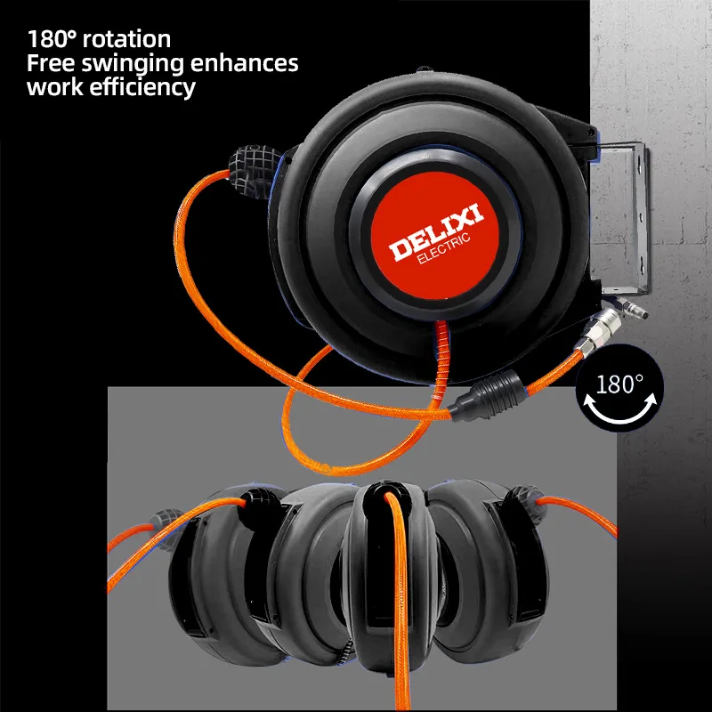 100 قدم/30 م، 1/2 بوصة حديقة قابلة للسحب، بكرة خرطوم، مثبتة على الحائط، 9 فوهة وظائف، ترجيع تلقائي، حقيبة تخزين #4