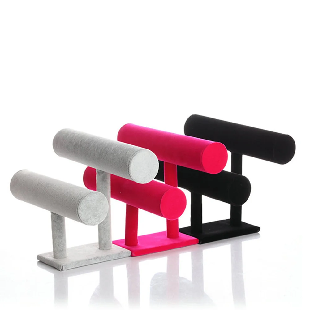 

Bracelet Holder Detachable 2-Tier Rack Rosy Jewelry Storage Display Stand Bangle Organizer Holder Bracelet Display Tool