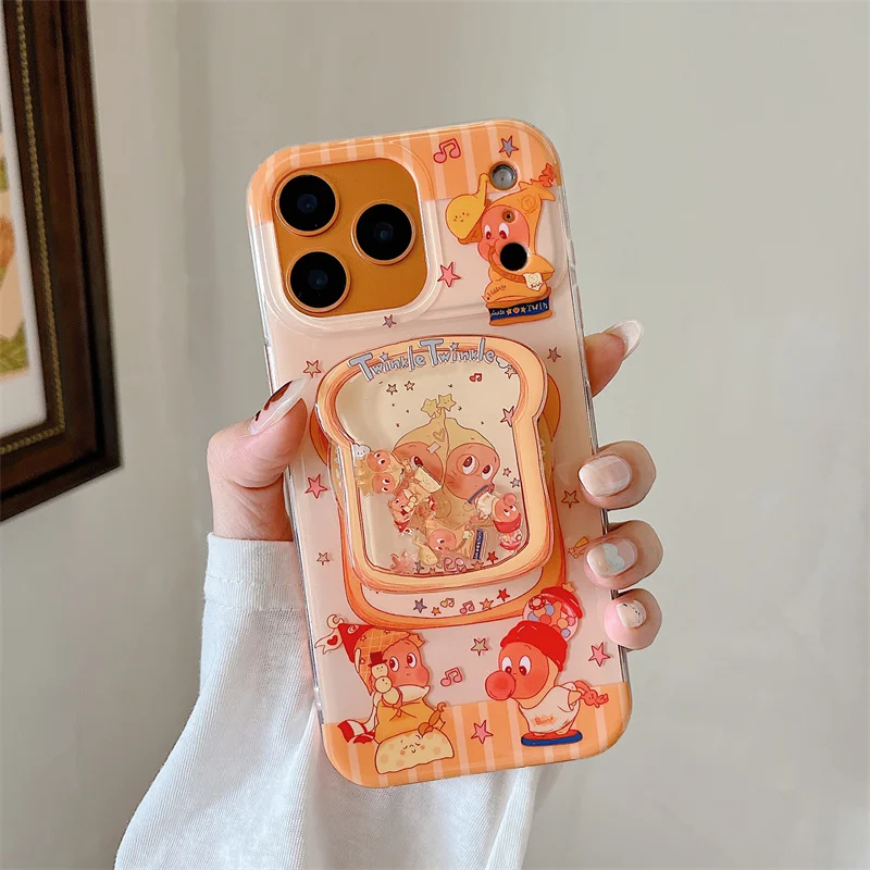 

Cute Cartoon Bread Character Magnetic Phone Case For Magsafe Protective Cover iPhone 14 15 16 17 Pro Max Holder Cartoon Cases