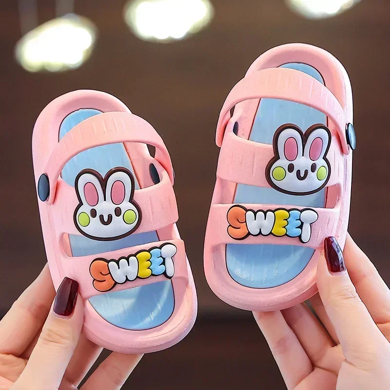 Cute Animal Kids Slippers for Boys and Girls Non-Slip Soft Bottom Home Bathing Kids Shoes for Girl Boys Shoes