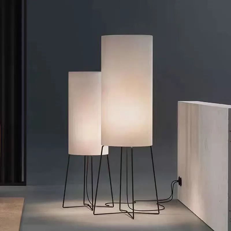 Modern Column Floor Light Designer Led Wabi Sabi Cloth Standing Lamp For Living Room Bedroom Study Creative Ambient Art