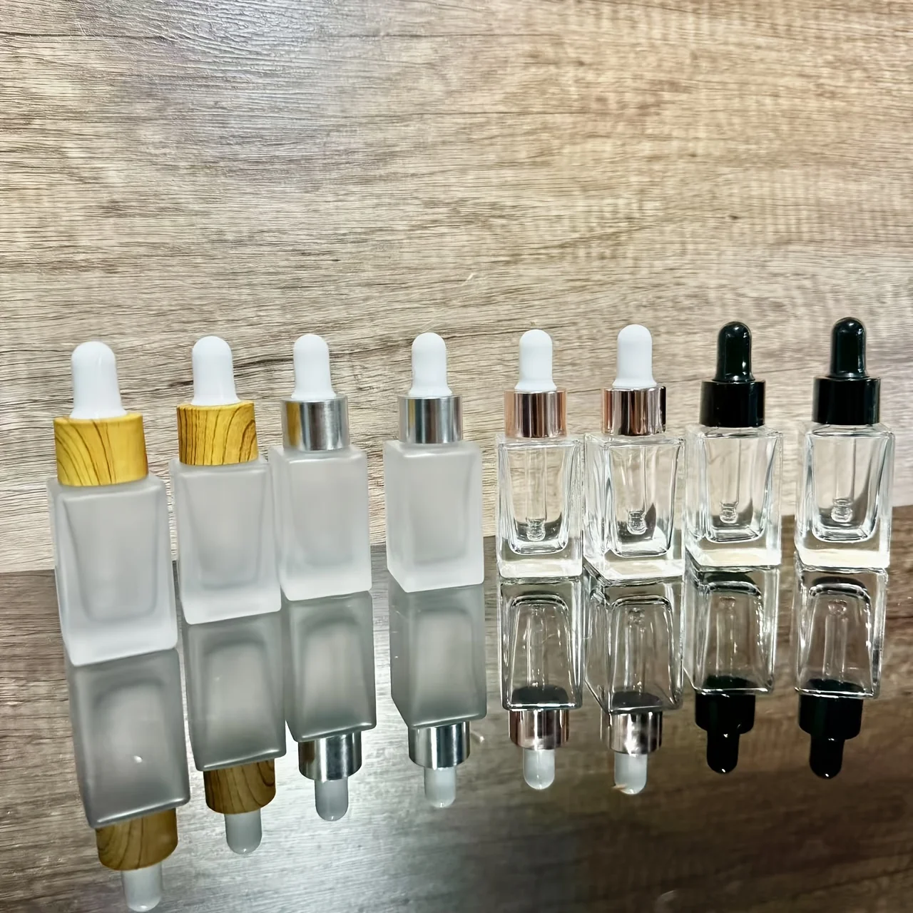 10Pcs 10ml Square Black and White Glass Dropper Bottles - Reusable High-Quality Thick-Walled Amber Glass Containers, Black/White Caps, Minimalist Design, for Essential Oils, Serums, Skincare Diy, and Sample Storage