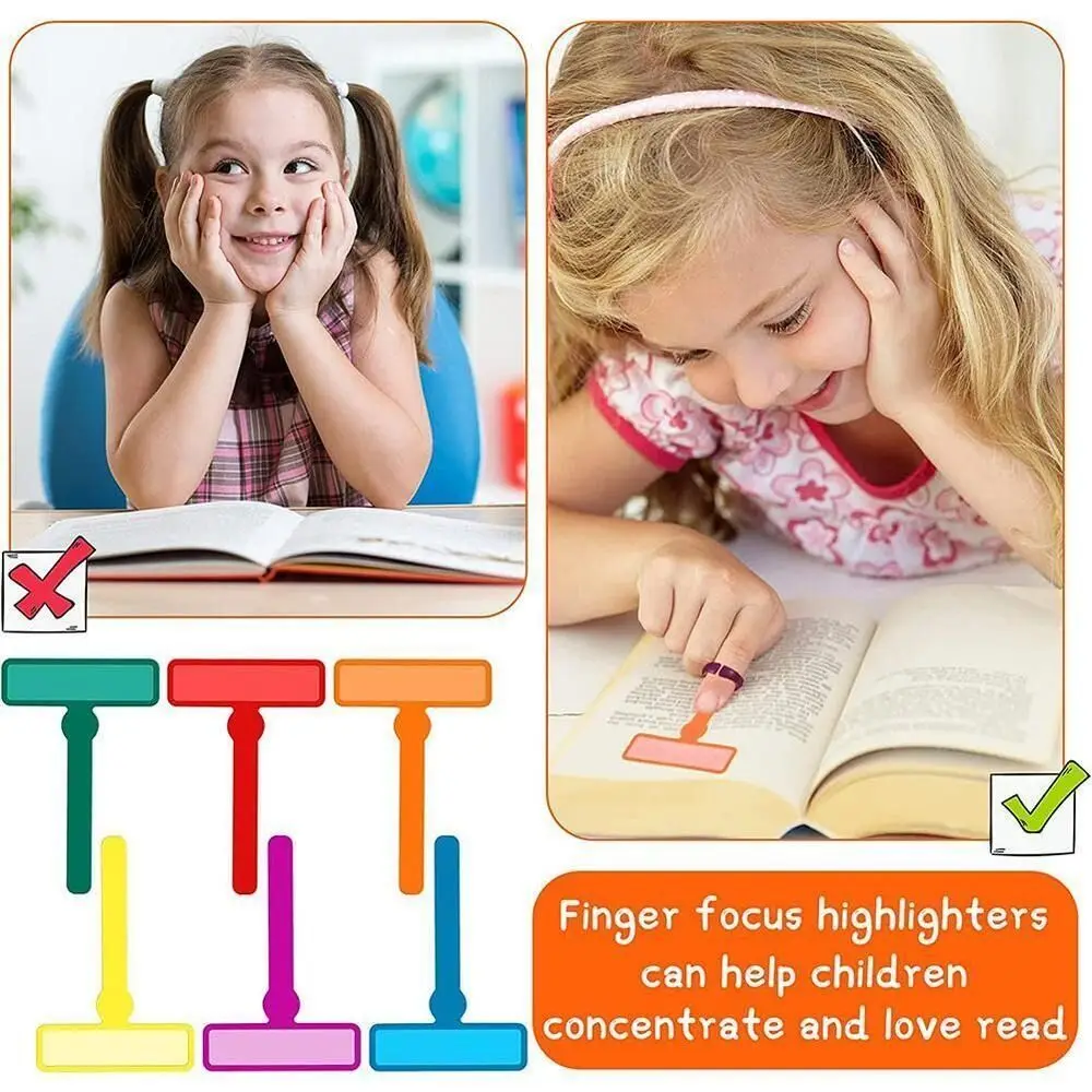 Finger Focus Highlighter Dyslexia Tools For Kids Hyperactive Early Readers Guided Reading Strips Children Reading Magnifier