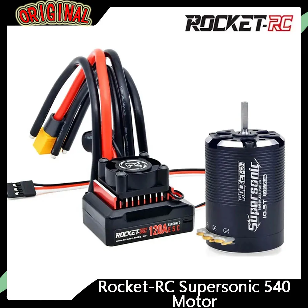 

Rocket-RC Supersonic 540 Sensored Brushless Motor (4.5T-21.5T) & 120A ESC Combo | High-Performance Kit for 1/10 RC Cars